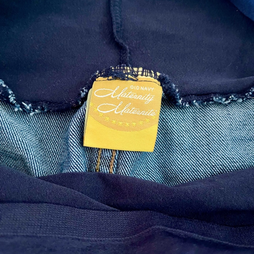 Old Navy Maternity Denim Panel Skirt - Dark Blue - Picture 3 of 6